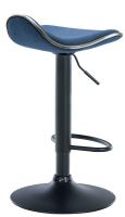 Barhocker Shanghai Stoff schwarz blau 