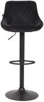 Barhocker Lazio Samt schwarz schwarz Barhocker Lazio Samt schwarz schwarz