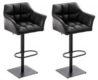 2er Set Barhocker Damaso Kunstleder schwarz schwarz 2er Set Barhocker Damaso Kunstleder schwarz schwarz
