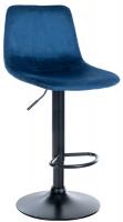 Barhocker Divo Samt Schwarz blau Barhocker Divo Samt Schwarz blau