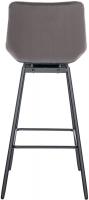 Barhocker Weston Schwenkbar Samt grau 
