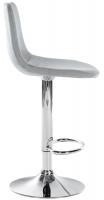 Barhocker Divo Samt Chrom grau Barhocker Divo Samt Chrom grau