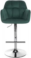 Barhocker Natoma Samt chrom grün Barhocker Natoma Samt chrom grün