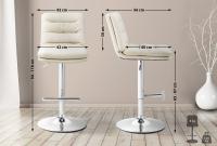 Barhocker Damar Kunstleder chrom creme Barhocker Damar Kunstleder chrom creme