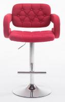 2er Set Barhocker Dublin Stoff rot 2er Set Barhocker Dublin Stoff rot