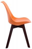 4er Set Besucherstühle Borneo V2 Walnuss Kunstleder orange 4er Set Besucherstühle Borneo V2 Walnuss Kunstleder orange