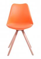 4er Set Stühle Toulouse Kunstleder Rund natura orange 4er Set Stühle Toulouse Kunstleder Rund natura orange