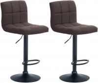 2er Set Barhocker Calma Stoff schwarz braun 2er Set Barhocker Calma Stoff schwarz braun