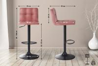 4er Set Barhocker Feni Samt pink 4er Set Barhocker Feni Samt pink
