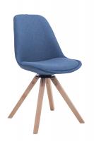 Besucherstuhl Troyes Stoff Square natura (eiche) blau Besucherstuhl Troyes Stoff Square natura (eiche) blau