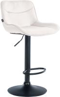 Barhocker Vonore Samt schwarz creme 