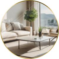 Wandspiegel Elsie XL gold glanz Wandspiegel Elsie XL gold glanz