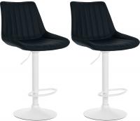 2er Set Barhocker Toni Kunstleder weiß schwarz 2er Set Barhocker Toni Kunstleder weiß schwarz