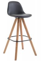 Barhocker Franklin Vollgepolstert Kunstleder Square Natura (eiche) schwarz Barhocker Franklin Vollgepolstert Kunstleder Square Natura (eiche) schwarz