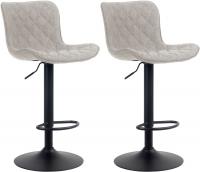 2er Set Barhocker Emma Stoff taupe 2er Set Barhocker Emma Stoff taupe