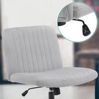 Bürostuhl Kingman Samt hellgrau Bürostuhl Kingman Samt hellgrau