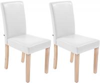 2er Set Esszimmerstuhl Ina natura weiß