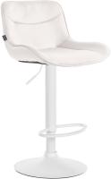 Barhocker Vonore Samt weiß creme 
