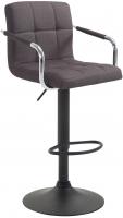 2er Set Barhocker Lucy V2 Stoff schwarz dunkelgrau 