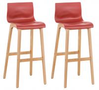 2er Set Barhocker Hoover Natura rot 2er Set Barhocker Hoover Natura rot