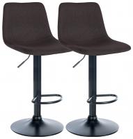 2er Set Barhocker Divo Stoff Schwarz taupe 2er Set Barhocker Divo Stoff Schwarz taupe