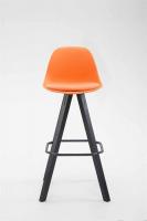 Barhocker Franklin Kunstleder Square Schwarz (eiche) orange 