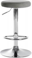 2er Set Barhocker Ponte Samt chrom grau 2er Set Barhocker Ponte Samt chrom grau
