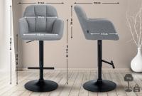 Barhocker Natoma Stoff schwarz grau Barhocker Natoma Stoff schwarz grau