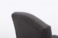 2er Set Barhocker Louise Stoff antik-hell dunkelgrau 