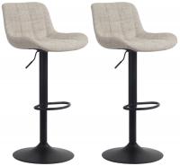 2er Set Barhocker Tover Stoff taupe 2er Set Barhocker Tover Stoff taupe
