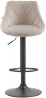 Barhocker Lazio Stoff schwarz creme Barhocker Lazio Stoff schwarz creme