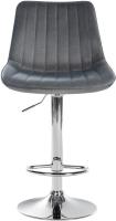 Barhocker Toni Samt chrom dunkelgrau Barhocker Toni Samt chrom dunkelgrau