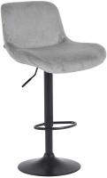 Barhocker Solon Schwarz Samt grau Barhocker Solon Schwarz Samt grau