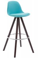Barhocker Franklin Vollgepolstert Kunstleder Rund Cappuccino (eiche) blau Barhocker Franklin Vollgepolstert Kunstleder Rund Cappuccino (eiche) blau