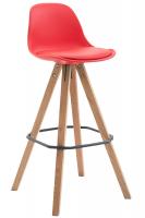 Barhocker Franklin Kunstleder Square Natura (eiche) rot Barhocker Franklin Kunstleder Square Natura (eiche) rot