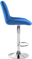 2er Set Barhocker Toni Samt chrom blau 2er Set Barhocker Toni Samt chrom blau