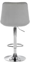 Barhocker Toni Samt chrom grau Barhocker Toni Samt chrom grau