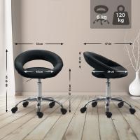 Arbeitshocker Olinda Samt schwarz Arbeitshocker Olinda Samt schwarz