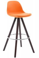Barhocker Franklin Kunstleder Rund Cappuccino (eiche) orange Barhocker Franklin Kunstleder Rund Cappuccino (eiche) orange