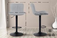 2er Set Barhocker Linus Kunstleder grau 2er Set Barhocker Linus Kunstleder grau