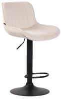 Barhocker Lentini Samt schwarz creme Barhocker Lentini Samt schwarz creme