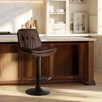 Barhocker Laurel Kunstleder schwarz braun 