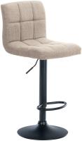 Barhocker Calma Stoff schwarz creme Barhocker Calma Stoff schwarz creme