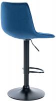 2er Set Barhocker Lex Samt Schwarz blau 2er Set Barhocker Lex Samt Schwarz blau