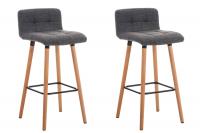 2er Set Barhocker Lincoln Stoff natura hellgrau 2er Set Barhocker Lincoln Stoff natura hellgrau