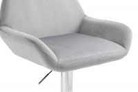 2er Set Barhocker Braga Samt chrom grau 2er Set Barhocker Braga Samt chrom grau