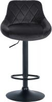 2er Set Barhocker Lazio Samt schwarz dunkelgrau 2er Set Barhocker Lazio Samt schwarz dunkelgrau