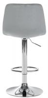 2er Set Barhocker Divo Samt Chrom grau 