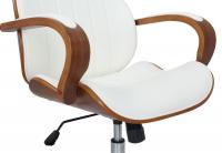 Bürostuhl Melilla Kunstleder walnuss/weiß Bürostuhl Melilla Kunstleder walnuss/weiß