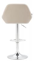 2er Set Barhocker Braga Samt chrom creme 2er Set Barhocker Braga Samt chrom creme